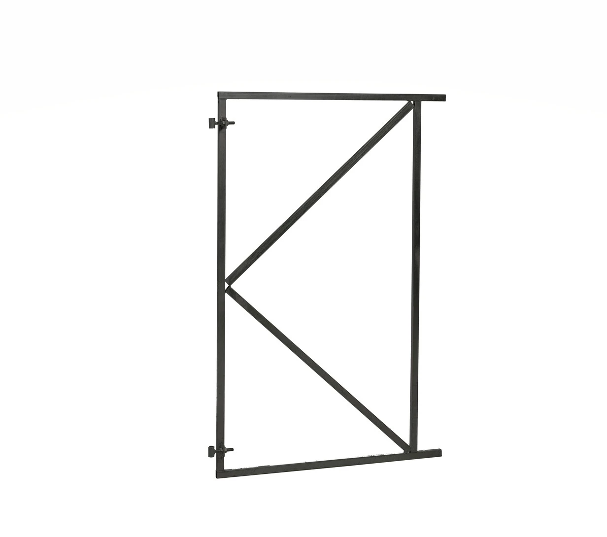 Stalen Poortframe Verstelbaar 120 x 155 cm Zwart - Afbeelding 1